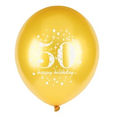 SHUNTAI 50th Birthday Balloons Black and Gold 50th Birthday Decorations Latex…