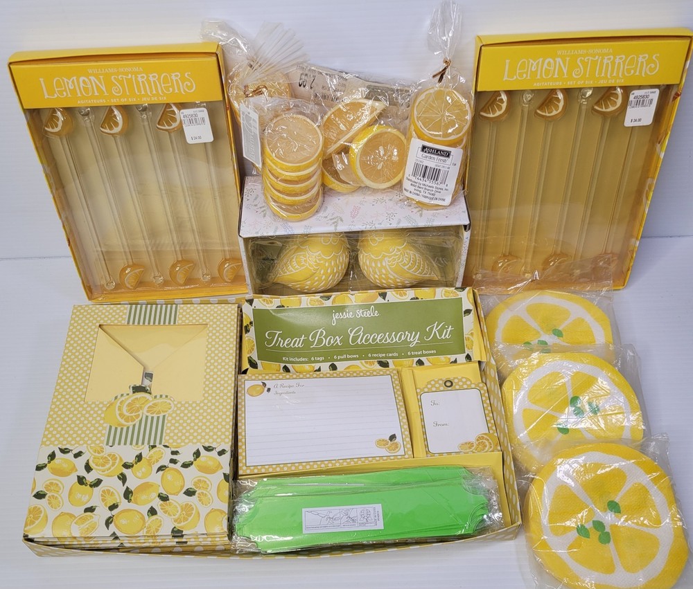 She Found Her Main Squeeze Bridal Shower Party Decor Napkins Lemons Stirs Boxes