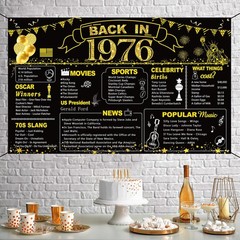 DARUNAXY 50th 180 x 110 cm (70.8 x 43.3 inches), Black Gold Back in 1976