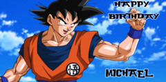 Birthday banner Personalized 6ft x 3 ft Goku
