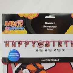 Anime Naruto Shippuden Happy Birthday Banner Set Party Supplies 2007 Kit New