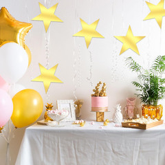 40 Pcs 11 Inch Large Gold Stars Cutouts Gold Stars Decoration Double Printed Pap