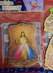 3 CROSS WOOD – VIRGIN MARY GUADALUPE – And JESUS NEW IN BAG
