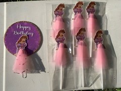 Lot of Princess Ariel 1 Cake and 6 Cupcake Toppers Set