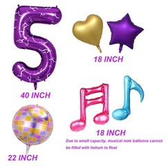 Kpop Decoration Set, 40 Inch Demon Mark Number 5 Balloon for Kpop Music Party…