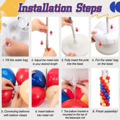 2 Sets Baseball Party Balloon Column Stand Kit with 2 Nude Foil Balloons 90 L…