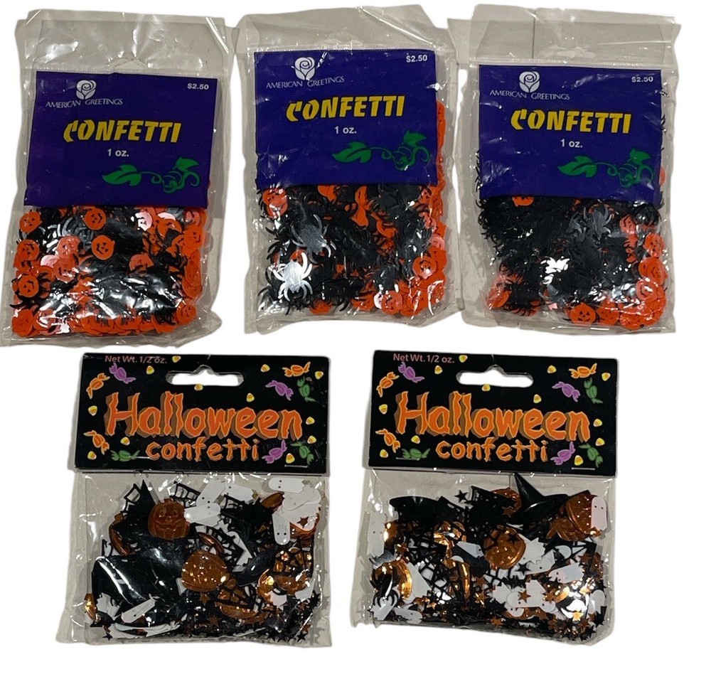 American Greetings Vintage Halloween Confetti Card Making Scrapbooking, Crafting