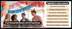 4 Pack 10 Ft Blue Foil Fringe Garland Metallic Streamers Tinsel Banner Wall