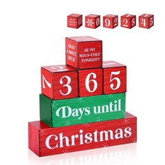 365 Days Christmas Countdown Wooden Tiered Tray Decor Decision Dice Center