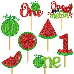One In A Melon 1st Birthday Centerpiece Sticks Watermelon Party Decorations