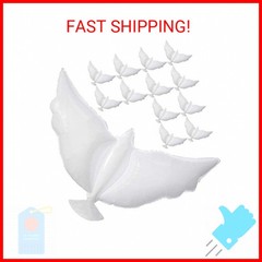 12-Pack Dove Balloons Memorial Release in Sky, Biodegradable White Angel Lantern