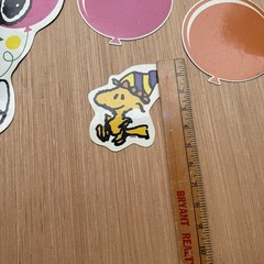 Vintage Peanuts Snoopy Woodstock Magnets Happy Birthday Set Fridge Large Rare