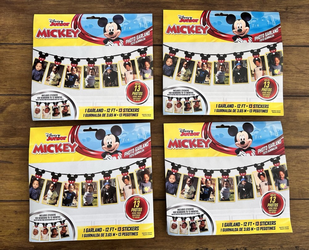 1st Birthday Mickey Mouse Forever 13-Picture Photo Garland Kit $15 each