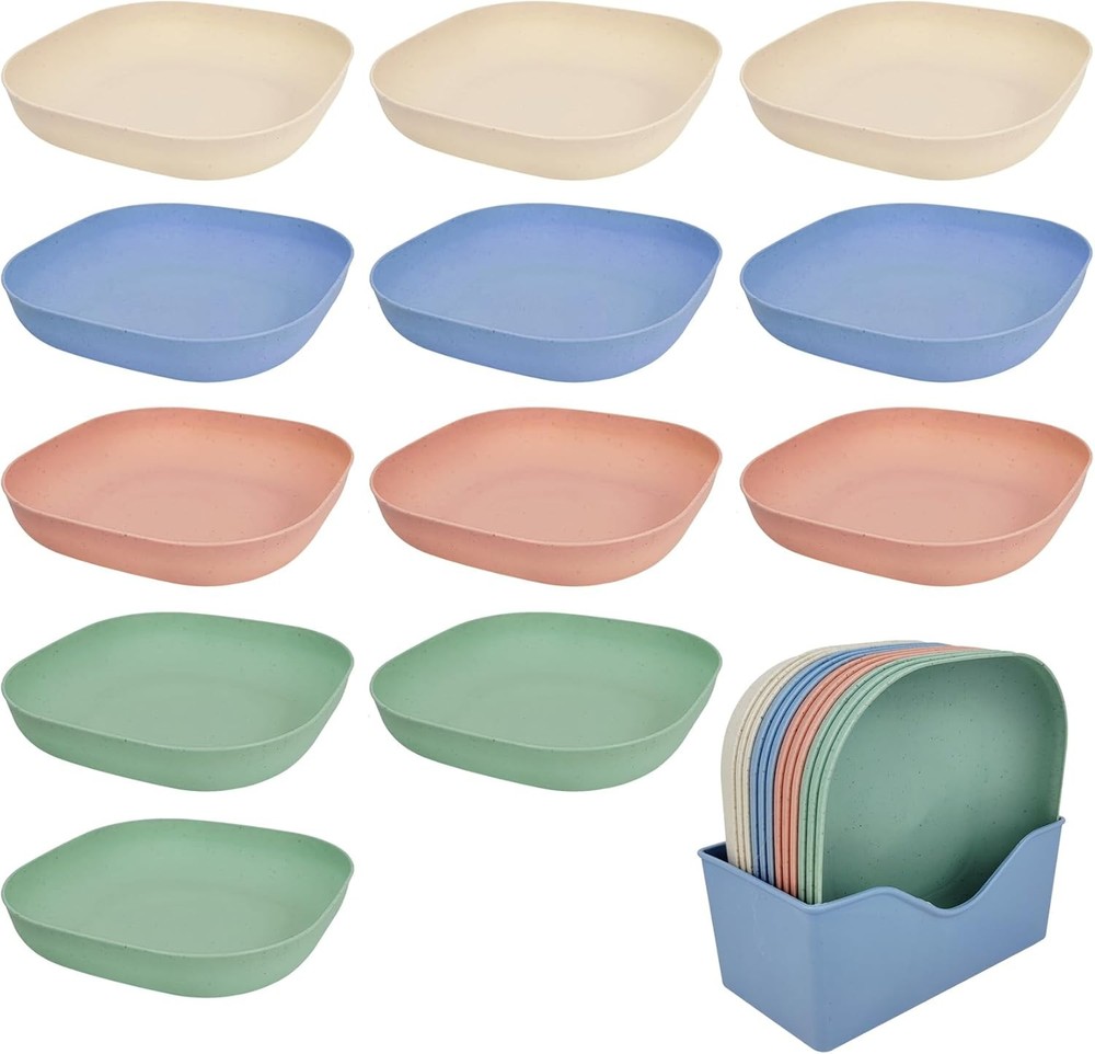 Wheat Straw Plates,5.7inches Dinner Plates Set of 5.7 inches, Mixed color