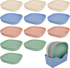 Wheat Straw Plates,5.7inches Dinner Plates Set of 5.7 inches, Mixed color