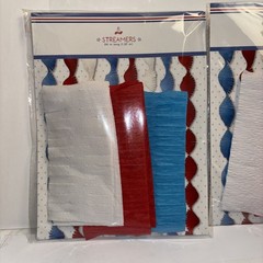 Centennial July 4th Decorations 2 Packs Target Crepe Paper Party Streamers NEW