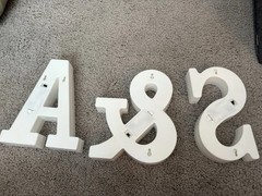 Light Up LED letters A & S Perfect For Weddings.