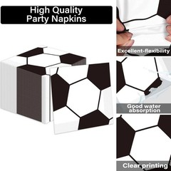 50-Count Soccer Plates and Napkins for Birthday Bashes – Eco-Friendly Disposable