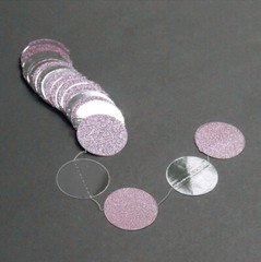 Glitter Silver Pink Circle Dot Garlands Party Decoratoins Polka Dots Streamer