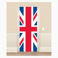 UNION JACK FLAG DOOR COVER BRITISH ENGLAND ROYAL PARTY DECORATION POSTER