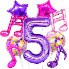 9 Pcs Kpop Birthday Decorations, Kpop Music Balloons