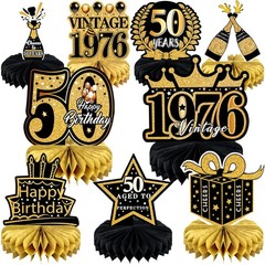 9 Pcs 50Th Birthday Decoration for Men Women 50Th Birthday Table Decorations Che