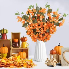 Triangle Plum Flowers Artificial Silk Floral Arrangement for Table Centerpiece