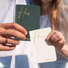 2 Pcs Wedding Vow Books His and HersWedding Vows Journal Wedding Day Offician…