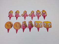 Princess Peach Birthday Party Cupcake 3 tier Tower