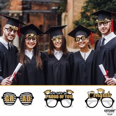 Gold Grad Eyeglasses 2026 – Pack of 12 | Gold Grad Glasses 2026 for Graduation