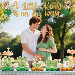 Lion Baby Shower Party Decorations A Little King is on His Way Banner Lion De…