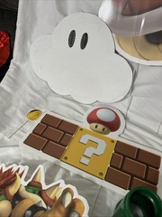 Mario Bros Party Decoration Paper Theme Princess Peach Mario Luigi Wall 19 Piece