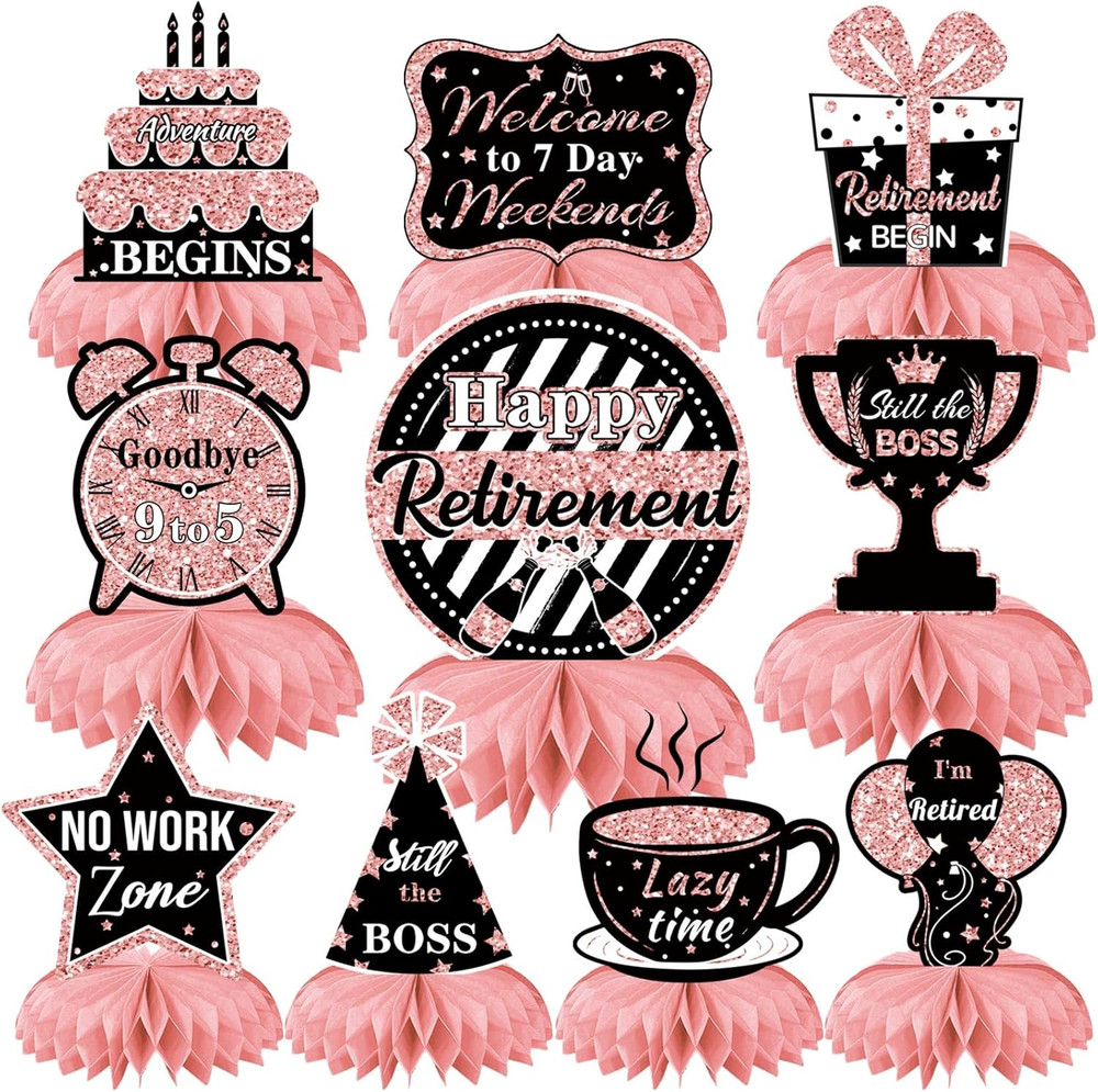 10 Pcs Retirement Party Decorations, Retirement Table Decorations for Women R…