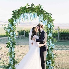 DearHouse 2Pcs 6 Ft/Piece Artificial Flowers Silk Wisteria Garland Artificial…