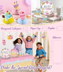 Ice Cream Birthday Party Decorations Set