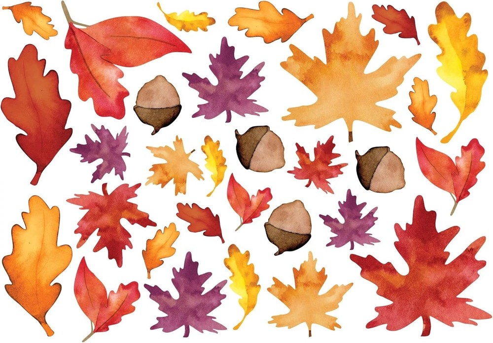 Fresh Autumn Leaves Fall Thanksgiving Party Decoration Mega Value Pack Cutouts
