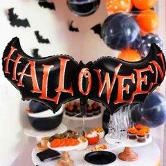 Halloween Balloons 12″ Black Balloons latex helium Pumpkin BOO THEME BALOONS