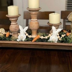 1 Meter Easter Atmosphere Decoration with Wooden Beads and Playful Design