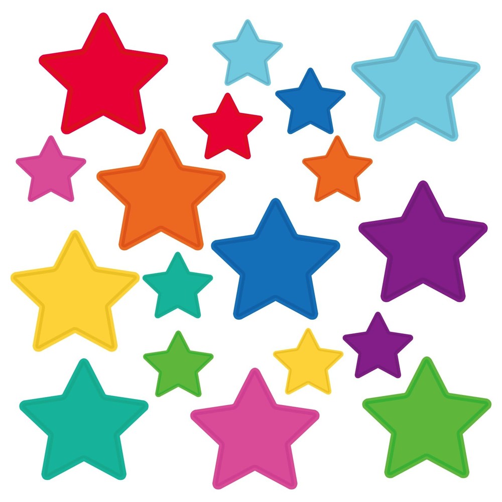 108 Pcs Star Cutouts Bulletin Board Stars Cutouts Decorations Paper Die Cut f…