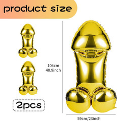 2 Pack Bachelorette Party Decorations 40″ Large Penis Balloons for Bachelor Part