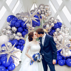 131pcs Royal Blue and Silver Balloon Arch Garland Kit, Royal Blue White Silver C
