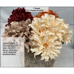 Artificial Dahlia Flowers 7 Heads per Stem for Wedding Aisle and Event Decor