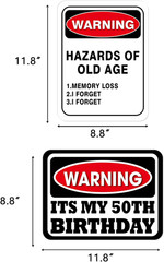 50Th Birthday Party Decorations – 9PCS Wall Signs for Adults 50 Years Old Party