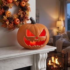 Pumpkin Desktop Decoration with Lights Halloween Glowing Lantern