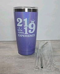 NWOB Insulated Drink Cup «21 with 19 Years Experience» Birthday Gift Girl