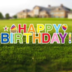 Eye-Catching Happy Birthday Yard Decoration – Perfect for Outdoor Parties