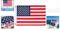 Embroidered American Flag 12.5 x 18 Inch – Heavy Duty for July 4th Celebrations