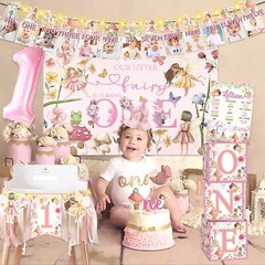 152pcs My Fairy First Birthday Decorations Set, Fairy Themed Party Decoration…