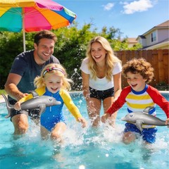 3PCS Dolphin Balloons – Realistic Inflatable Ocean Animals for Under the Sea Par