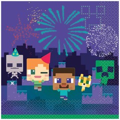 MINECRAFT 40PC. Party Kit for 8 (Large Plates, Small Plates, Napkins & Cups)-NEW